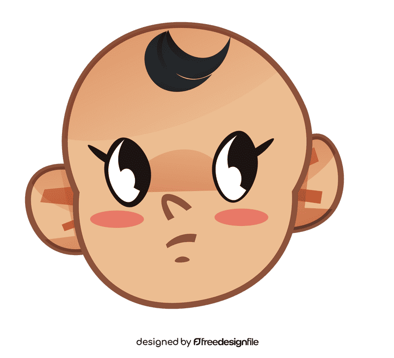 Cute baby face clipart