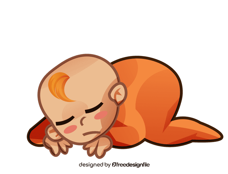 Cute baby sleep clipart