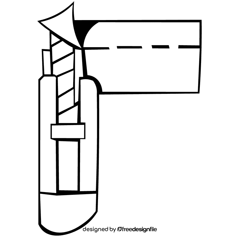 Cutter cutline black and white clipart