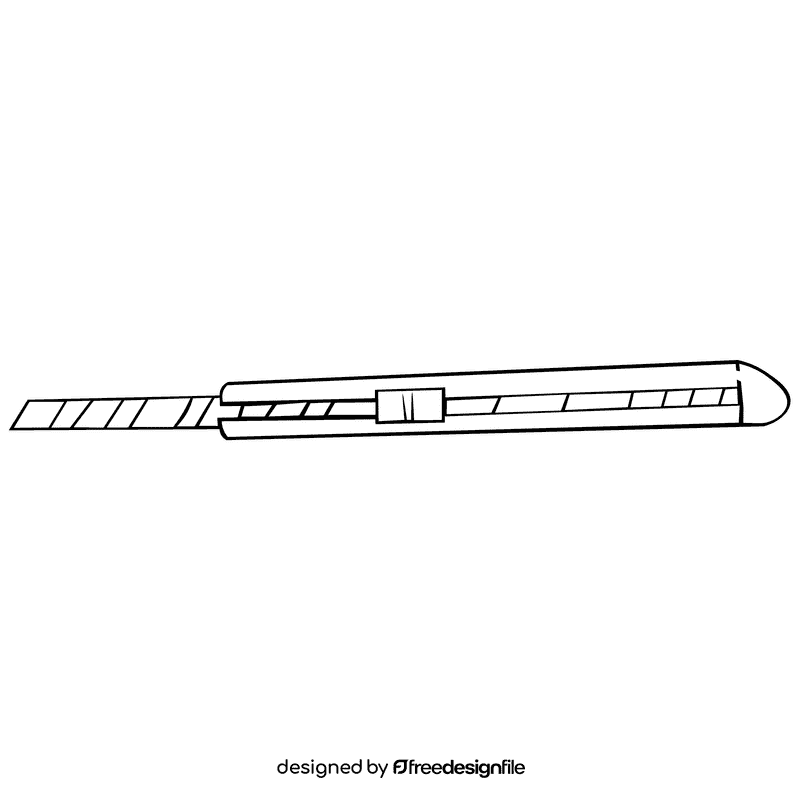 Cutter long black and white clipart