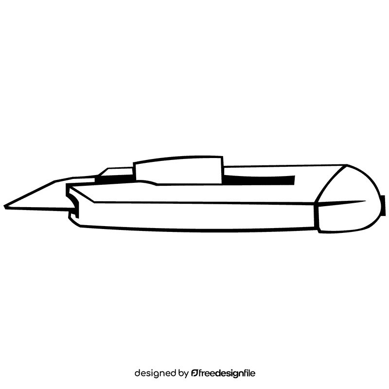 Cutter side black and white clipart