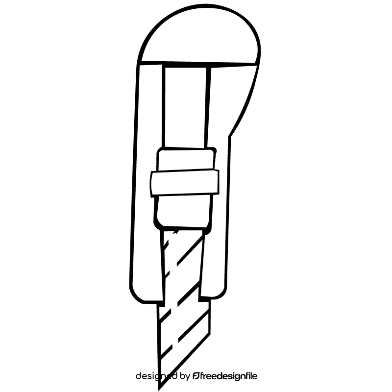 Cutter thick black and white clipart