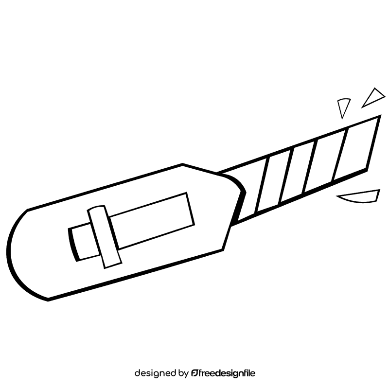 Cutter yellow black and white clipart