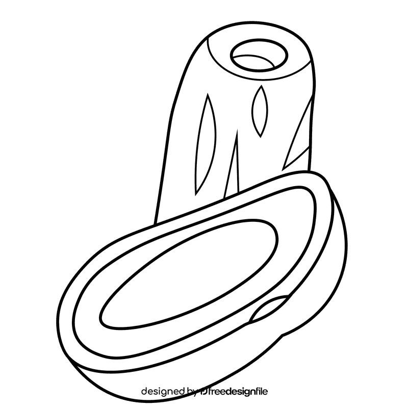 Dates fruits black and white clipart