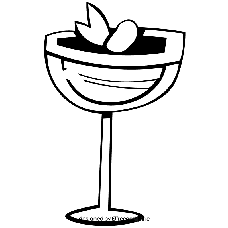 Dessert jelly black and white clipart