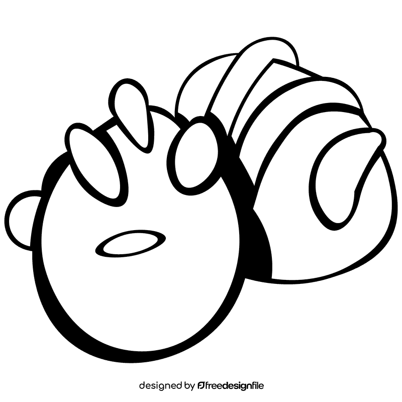 Dessert mini black and white clipart