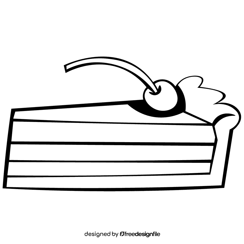 Dessert pie black and white clipart