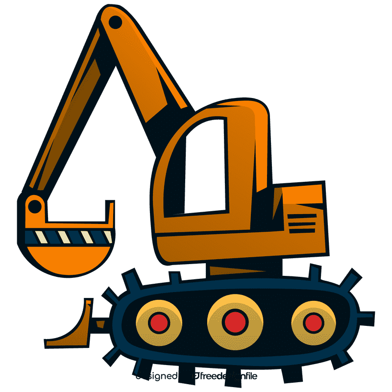 Digger bulldozer clipart