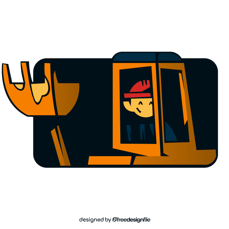 Digger driver clipart