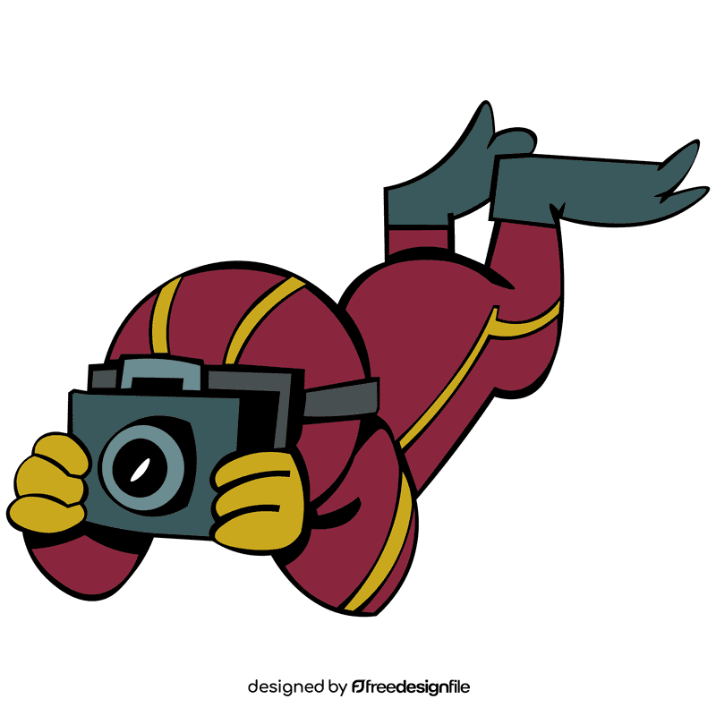 Diver camera clipart