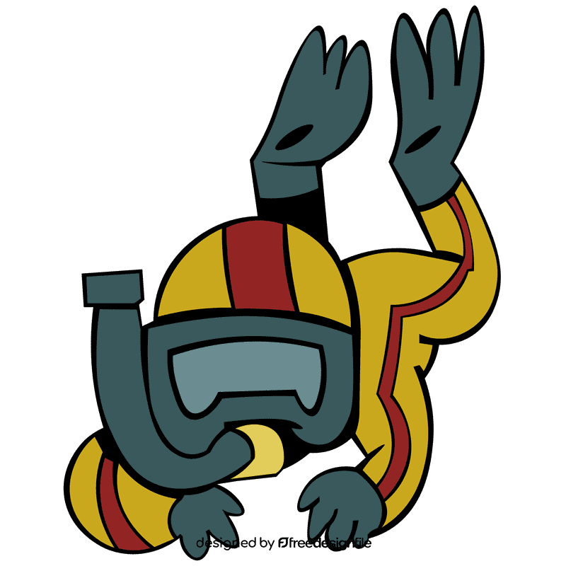 Diver yellow clipart