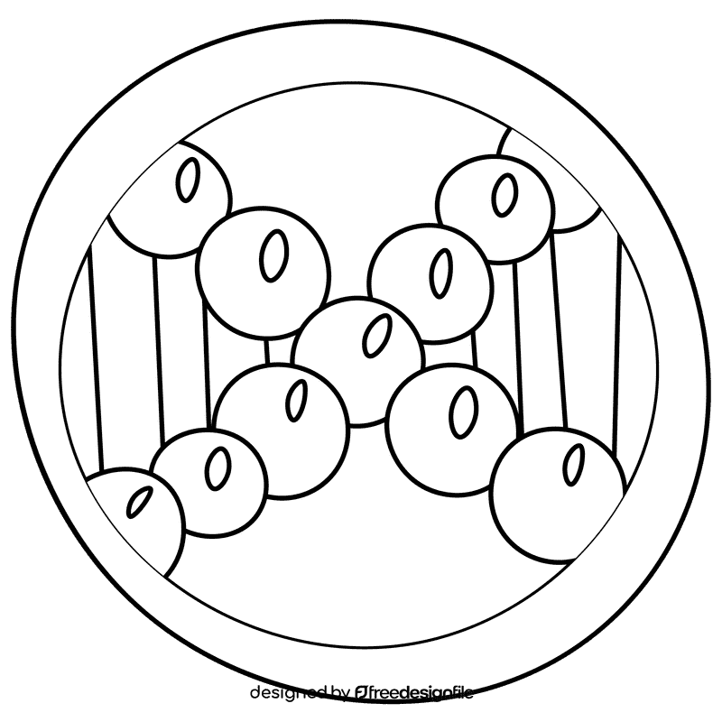 Dna close black and white clipart