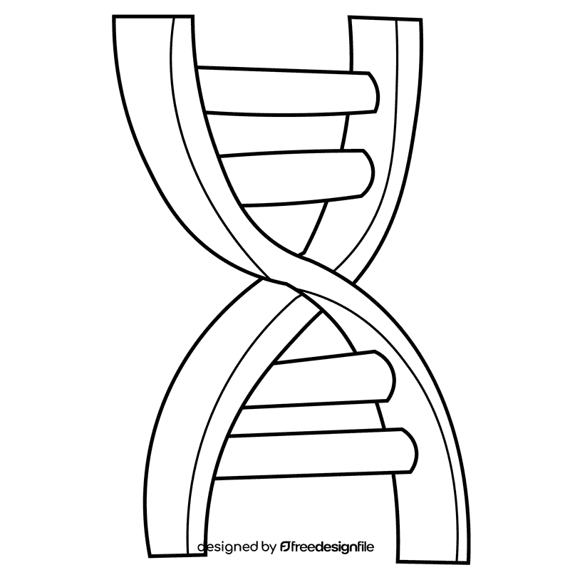 Dna dna black and white clipart