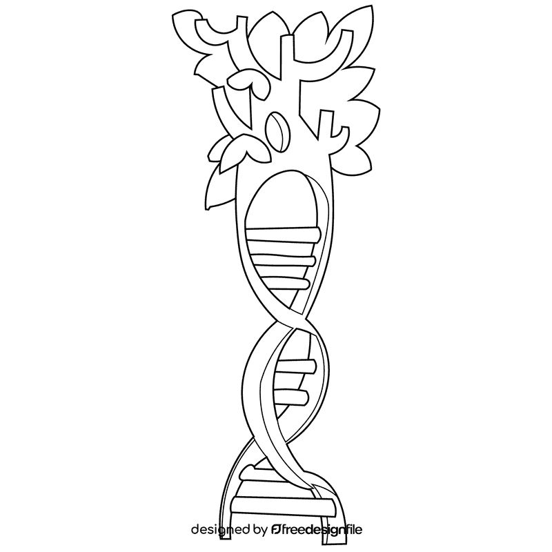 Dna black and white clipart