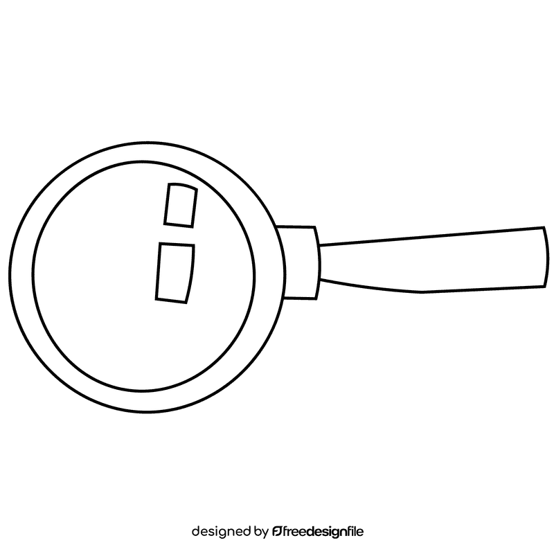 Dna magnifier black and white clipart
