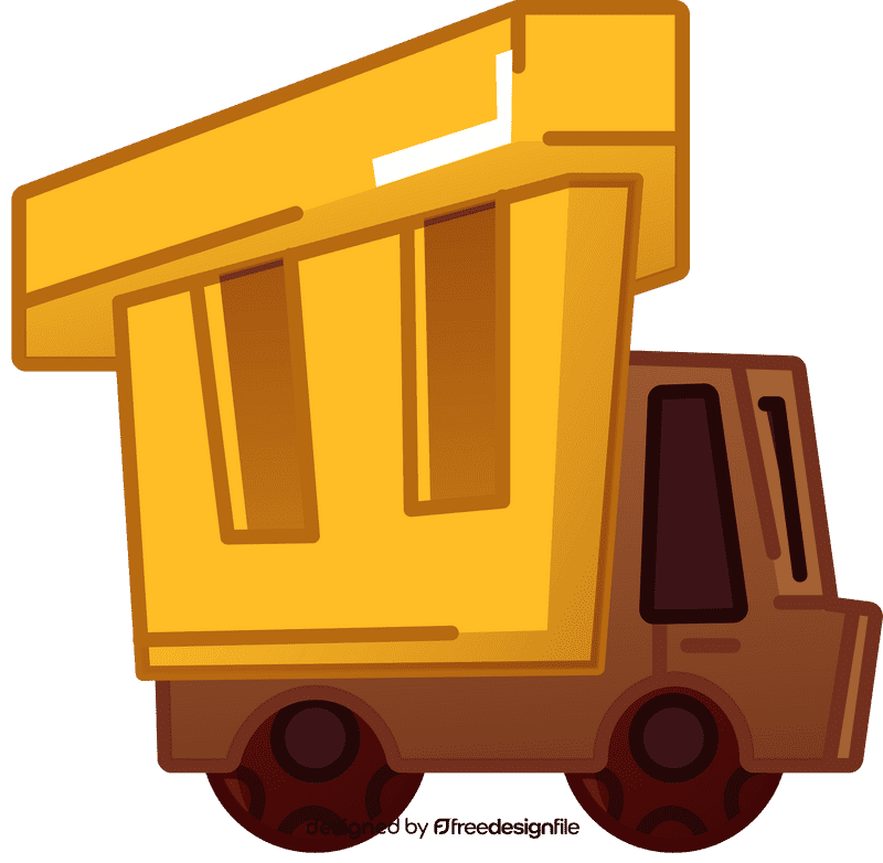 Dump truck square clipart