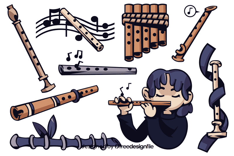 Flute vector