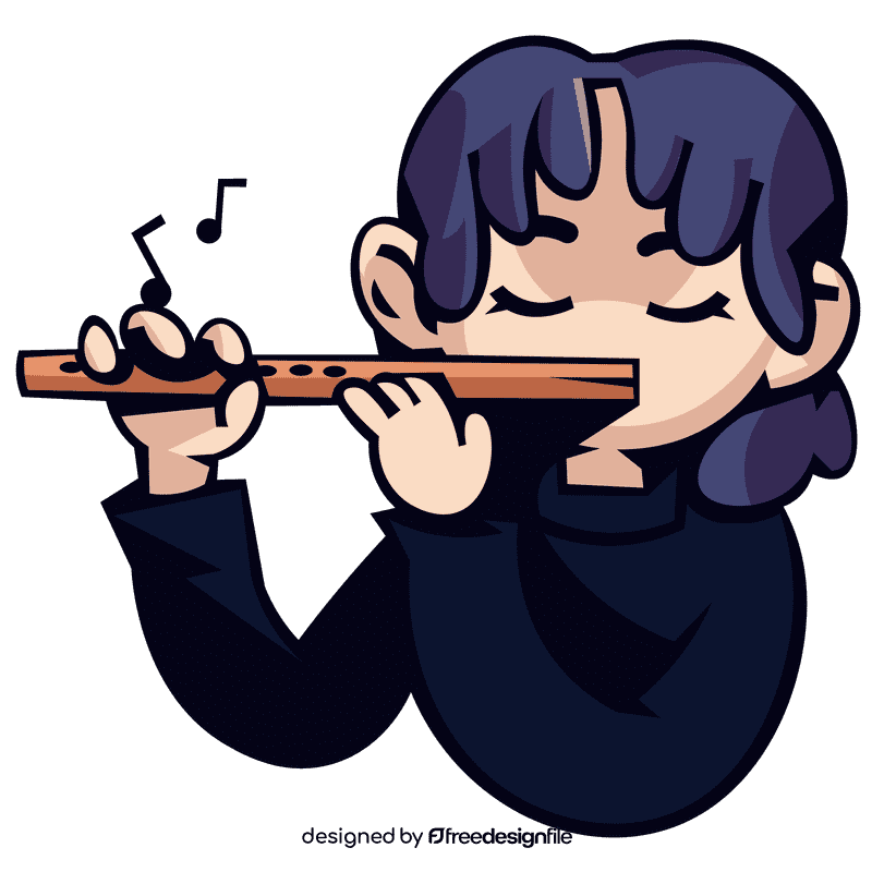 Flute musician clipart