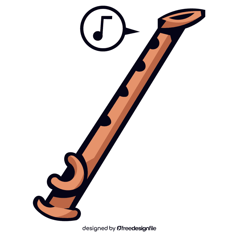 Flute note clipart