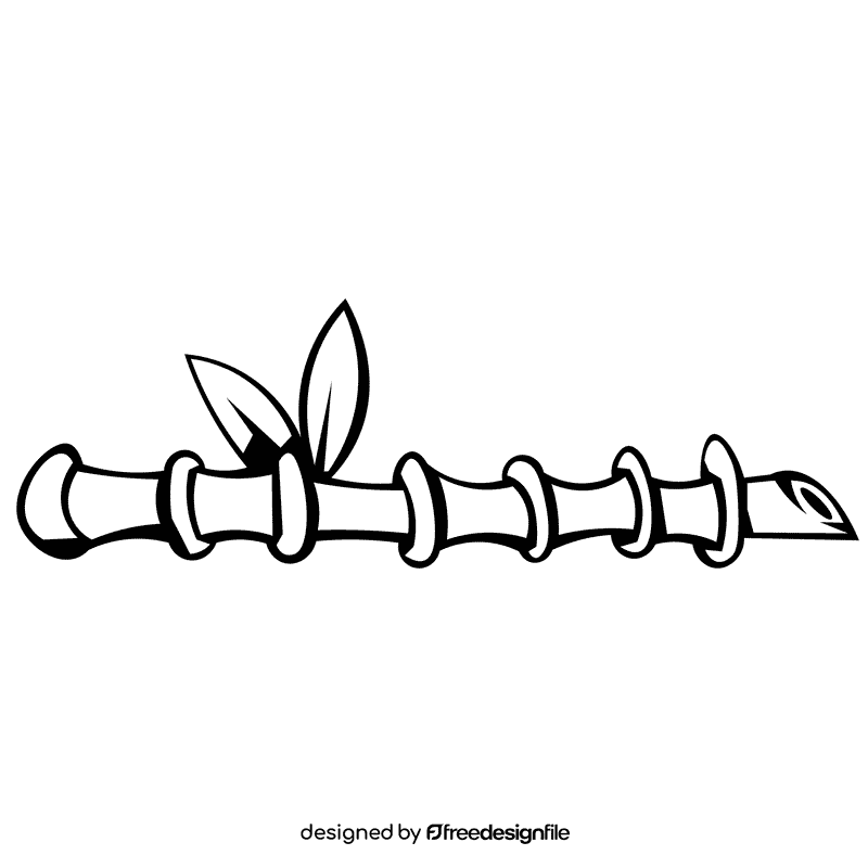 Flute plant black and white clipart