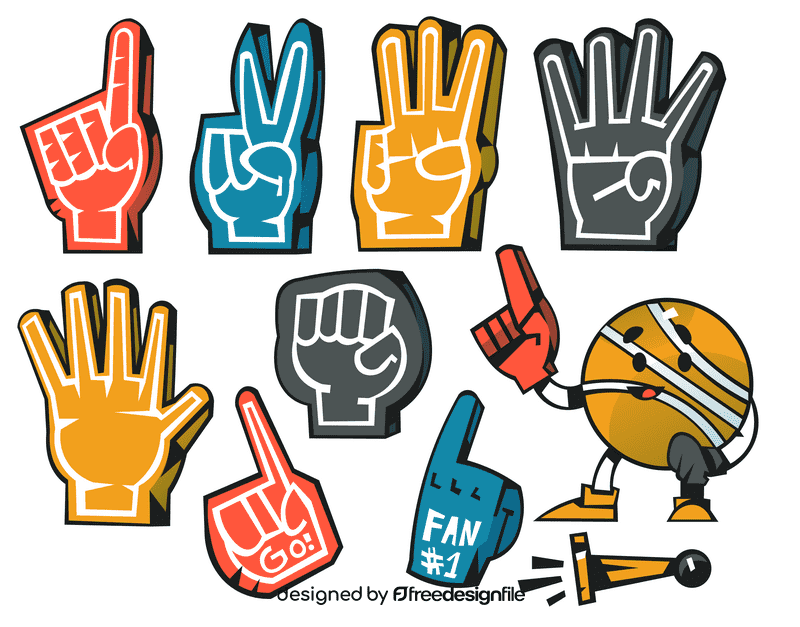 Foam finger vector