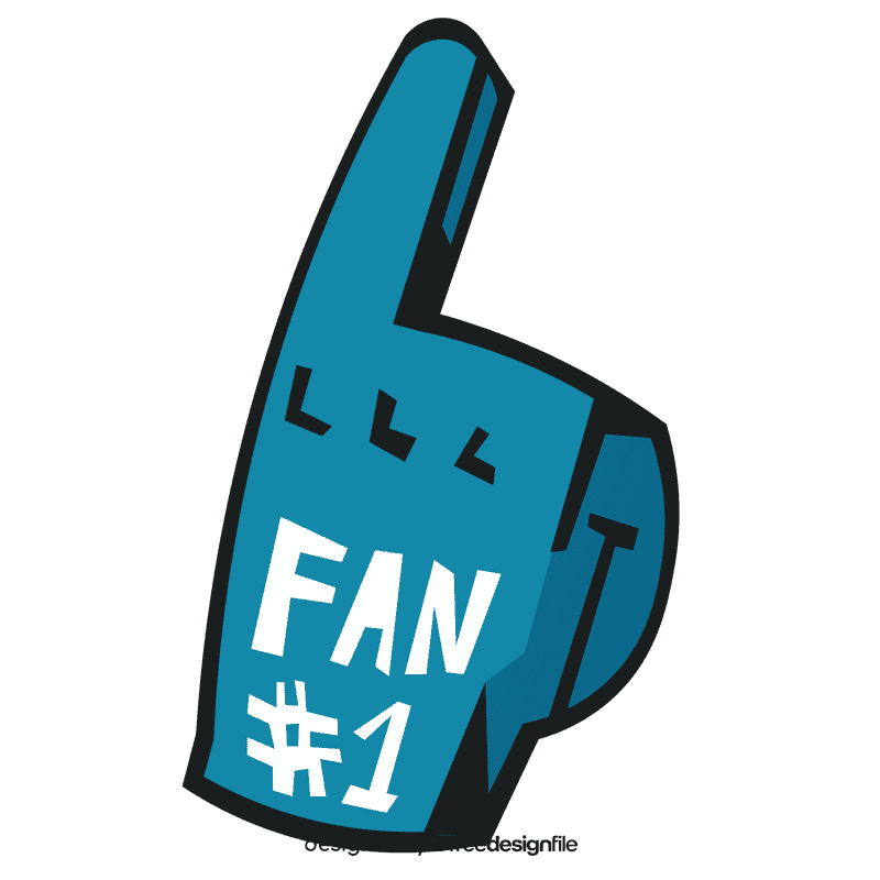 Foam finger fan clipart