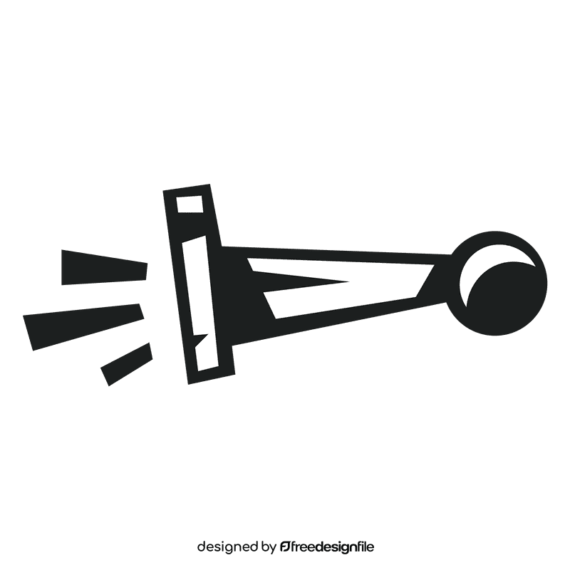 Foam finger horn black and white clipart