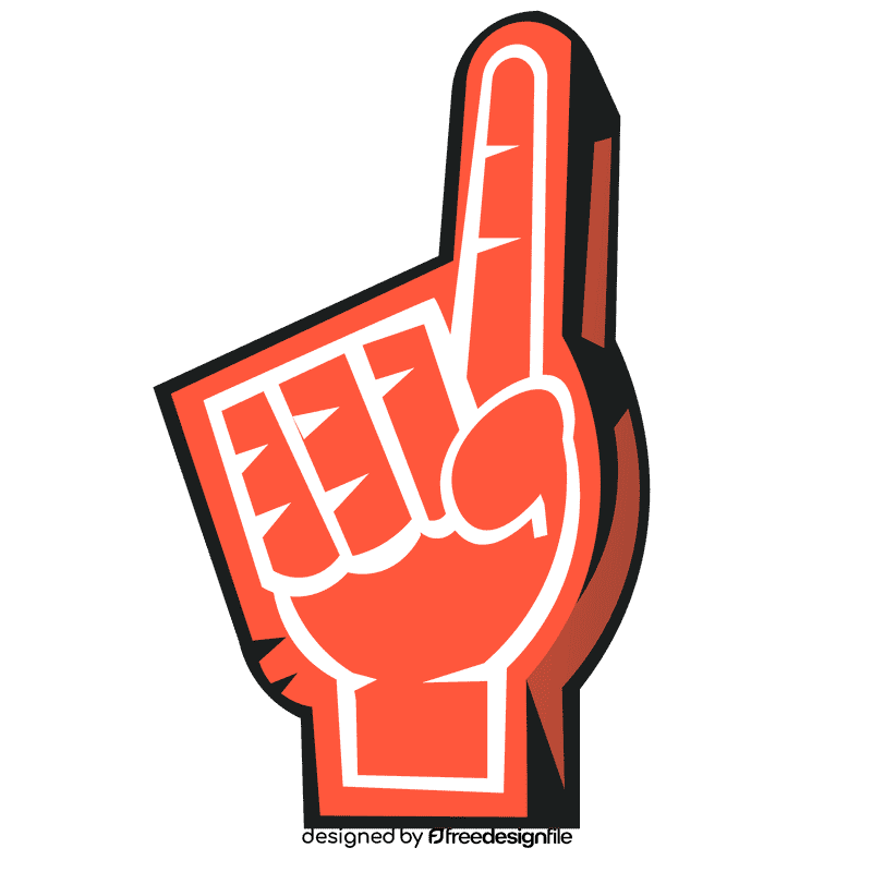 Foam finger one clipart