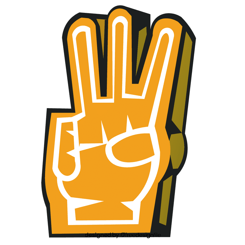 Foam finger three clipart