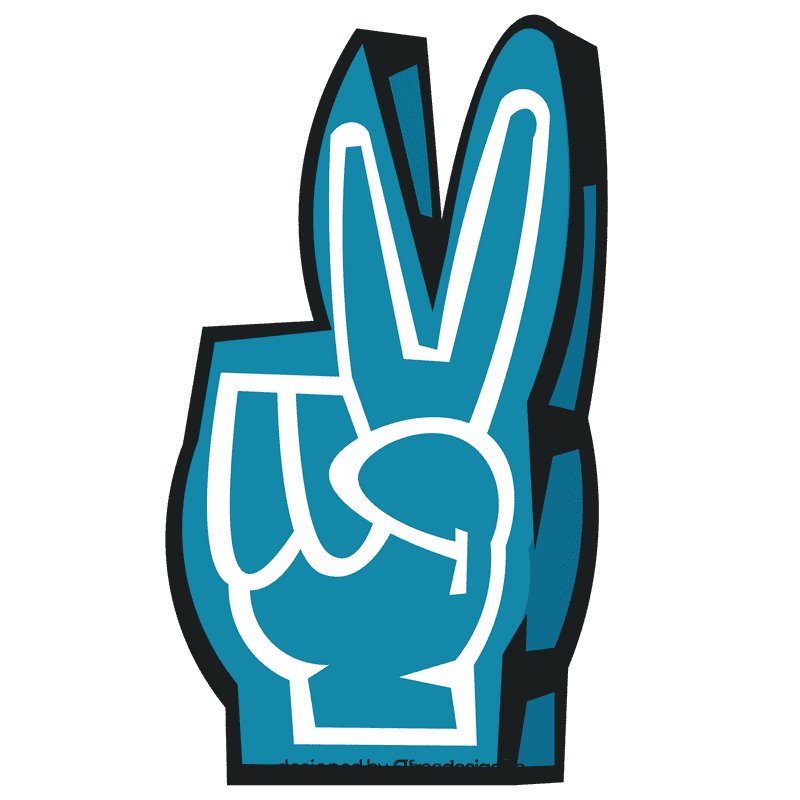 Foam finger two clipart