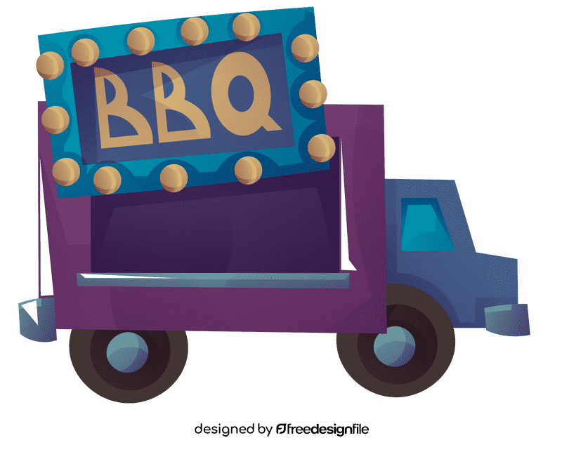 Food truck bbq clipart
