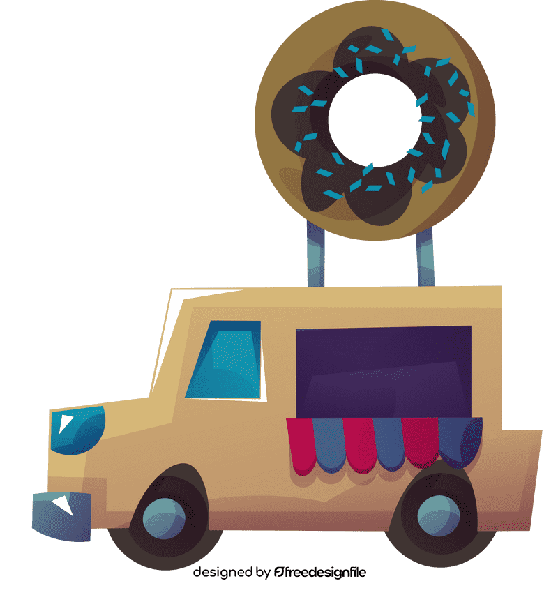 Food truck donut clipart