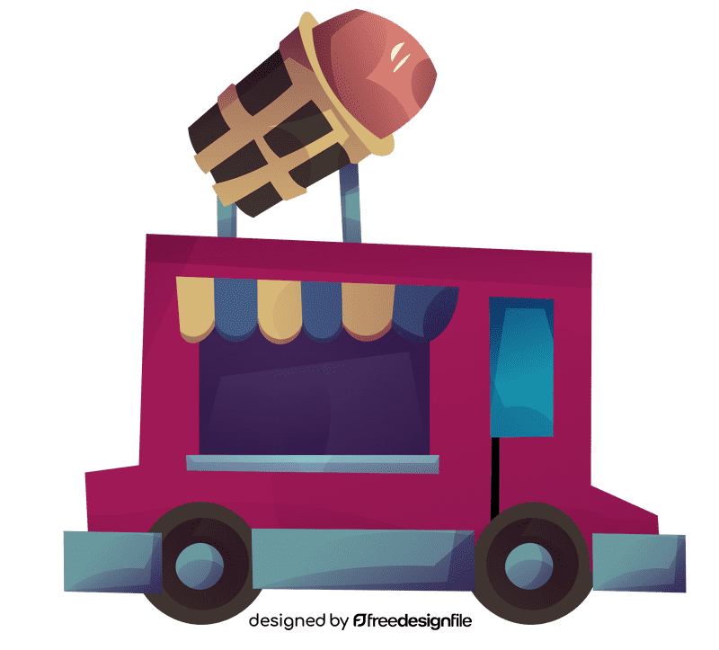 Food truck icecream clipart
