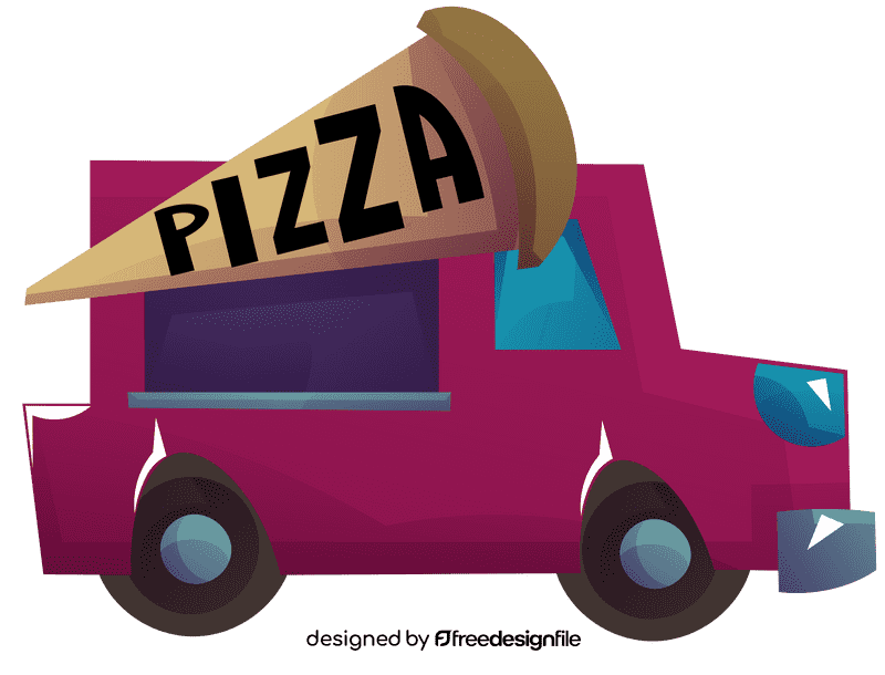 Food truck pizza clipart