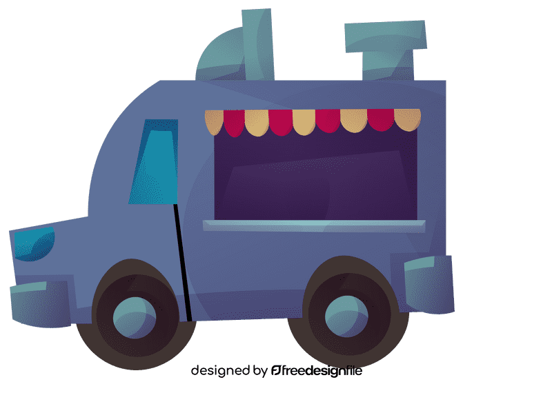 Food truck truck clipart