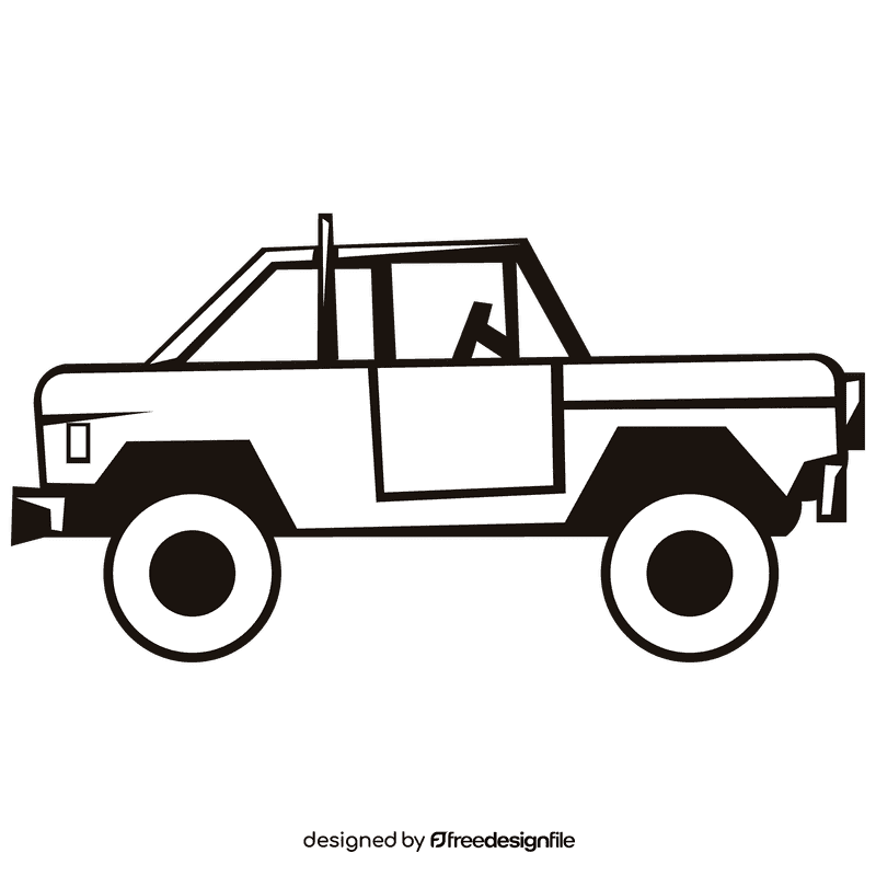 Ford all terrain black and white clipart