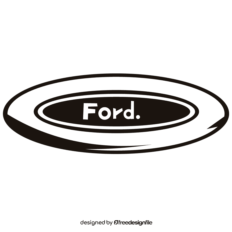 Ford logo black and white clipart