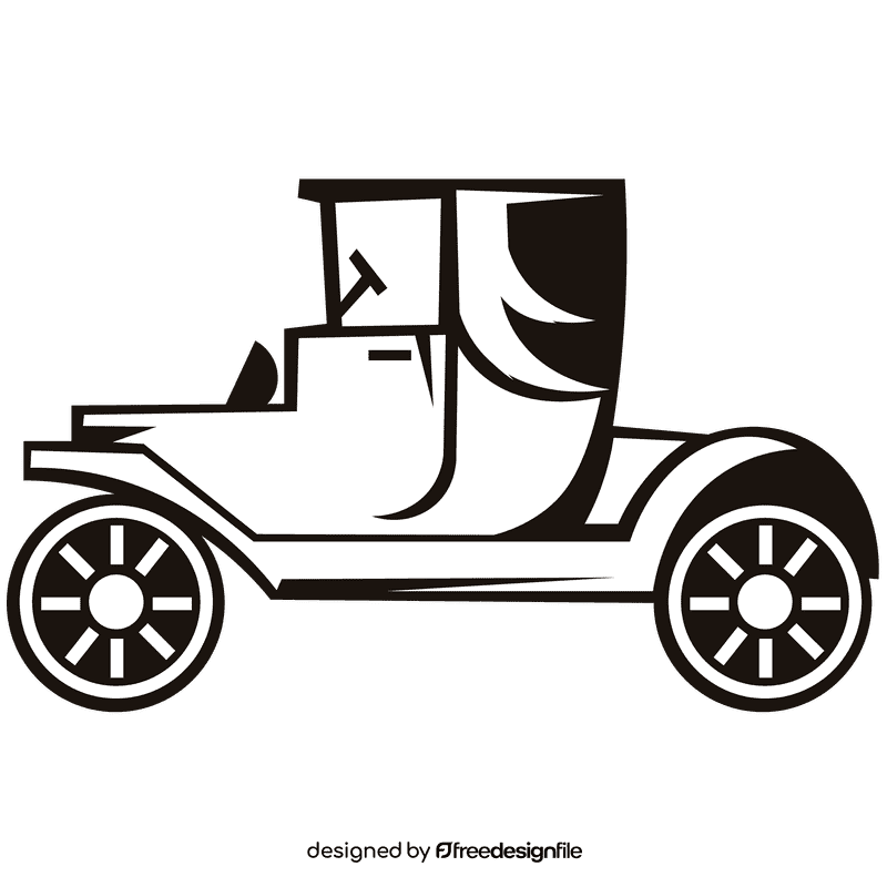 Ford vintage black and white clipart