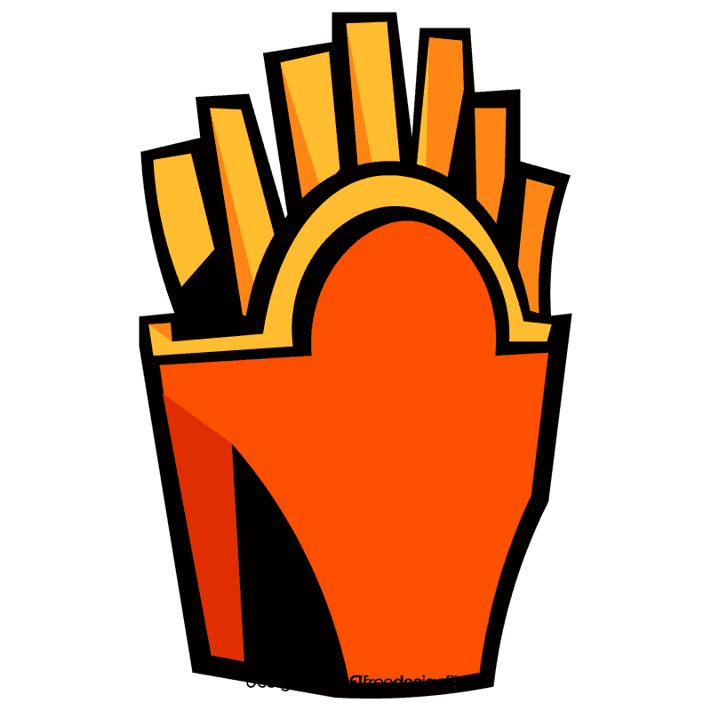 Fries box clipart