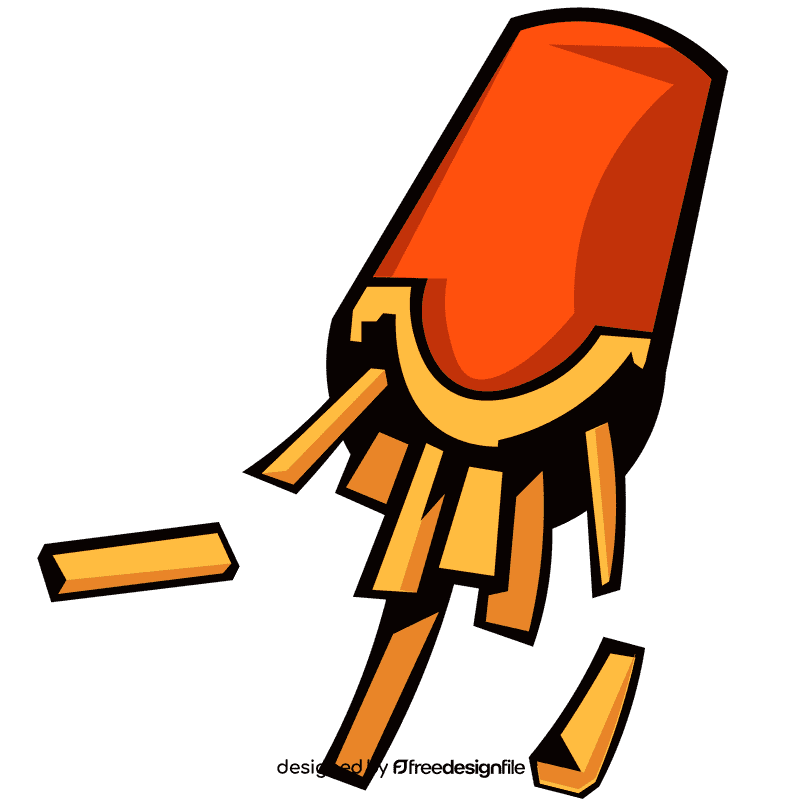 Fries spilled clipart