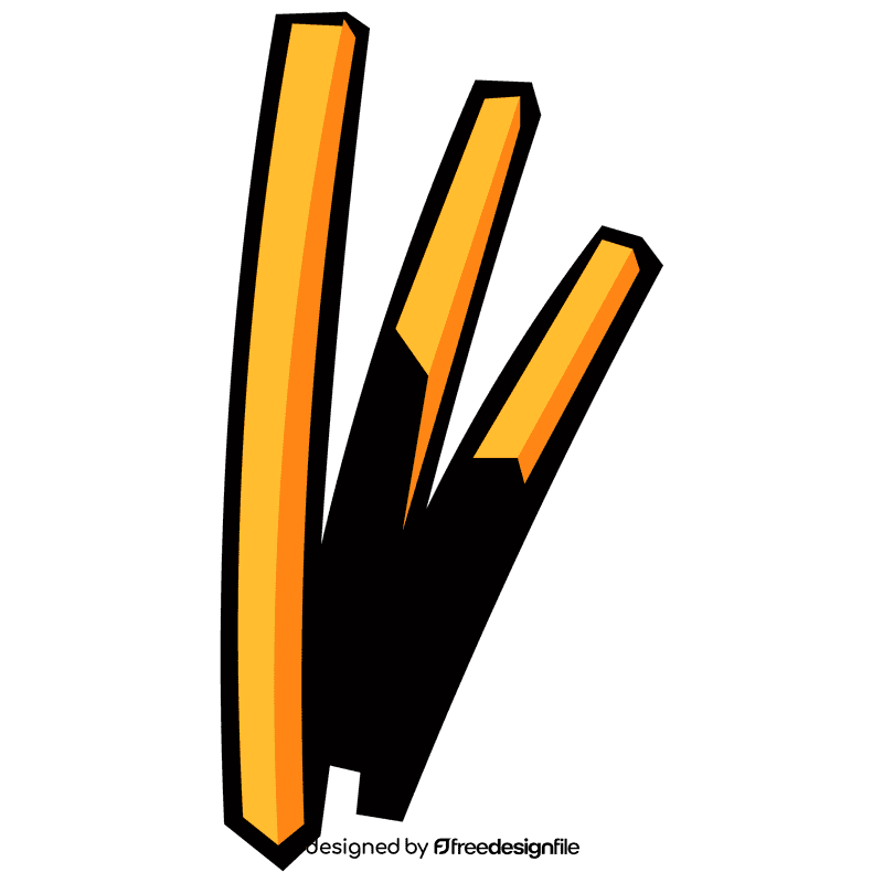 Fries three clipart