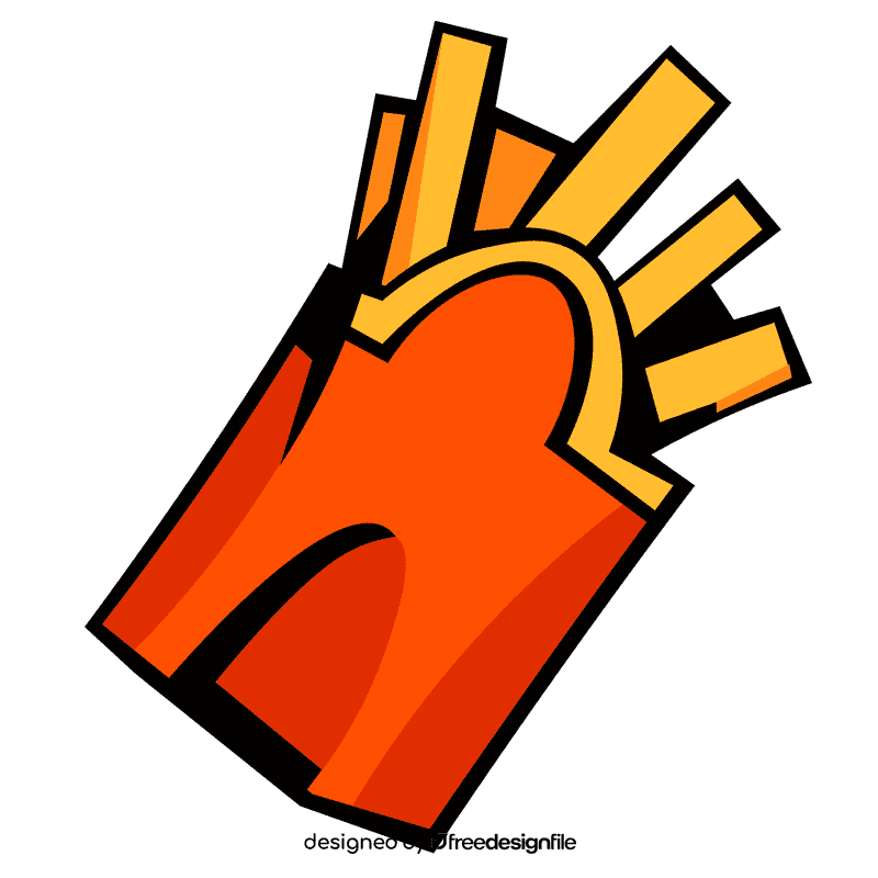 Fries tilted clipart