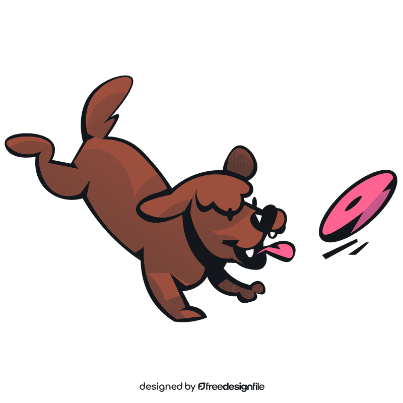 Frisbee dog clipart