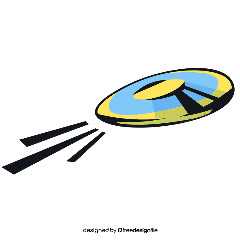 Frisbee flying clipart