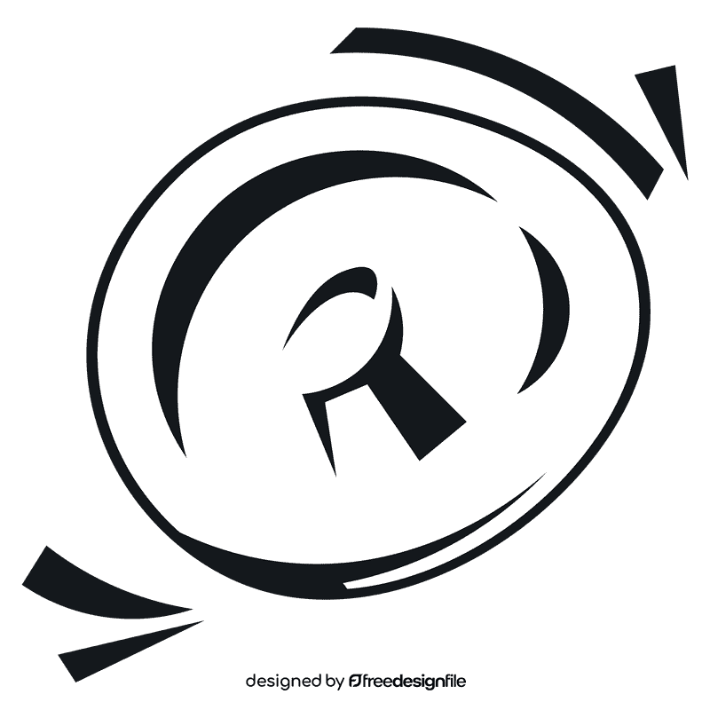 Frisbee pink black and white clipart