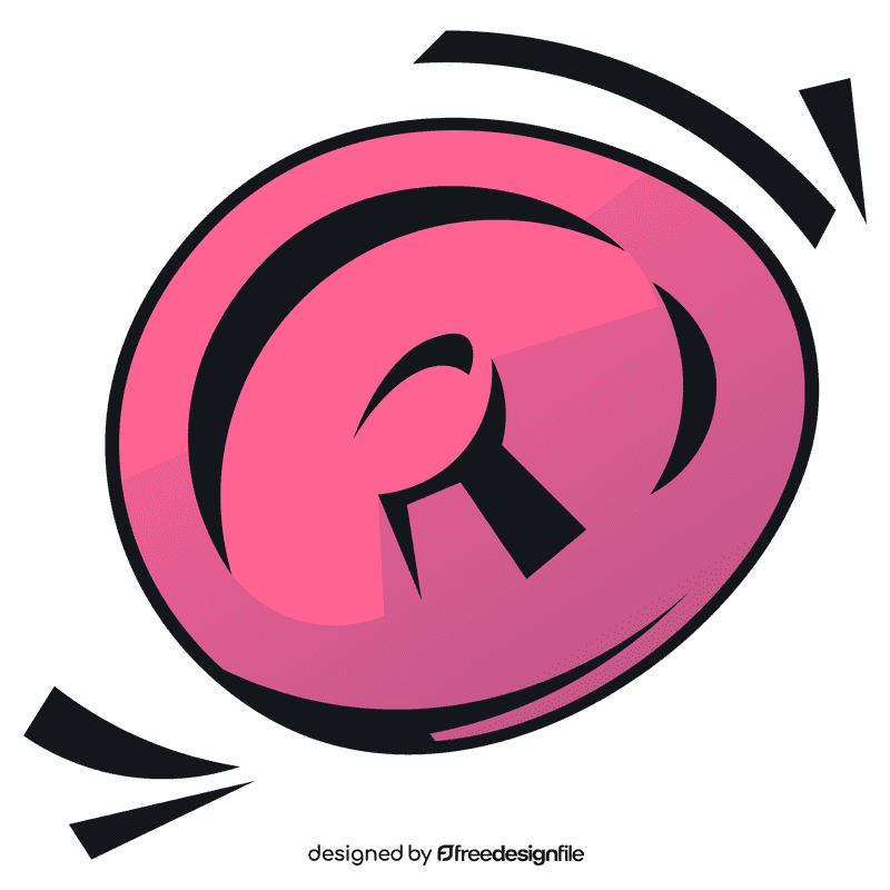 Frisbee pink clipart