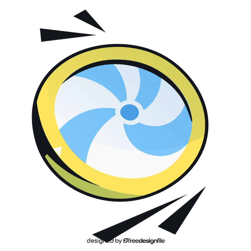 Frisbee spiral clipart