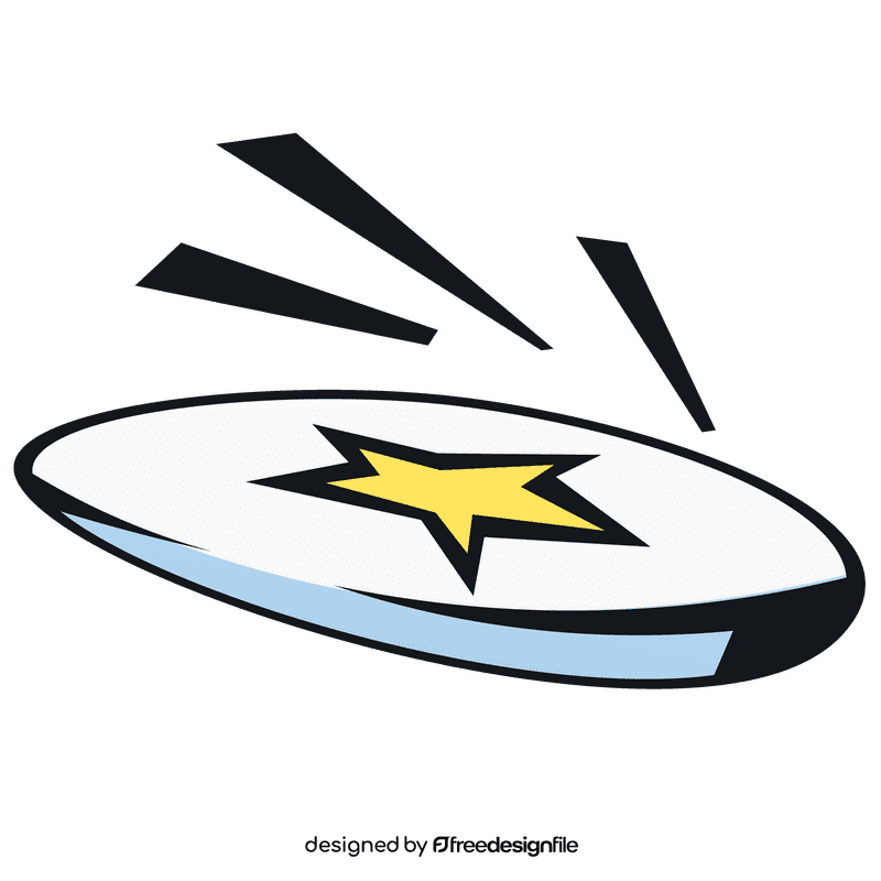 Frisbee star flying clipart