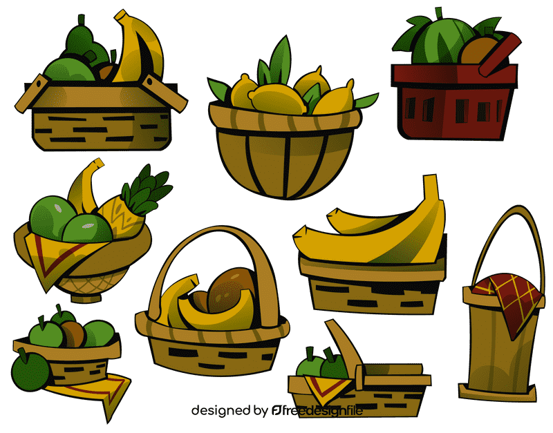 Fruit basket vector