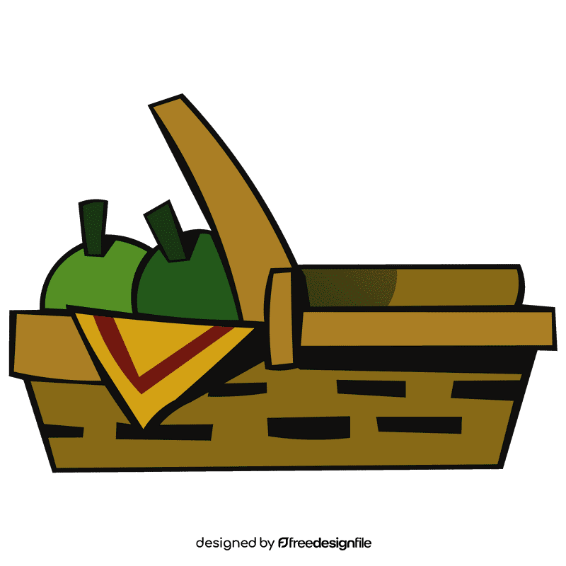 Fruit basket apple clipart